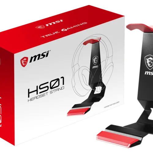 MSI HS01 Metallic Gaming Headset Stand with Phone Holder and Cable Management - HS01 HEADSET STAND
