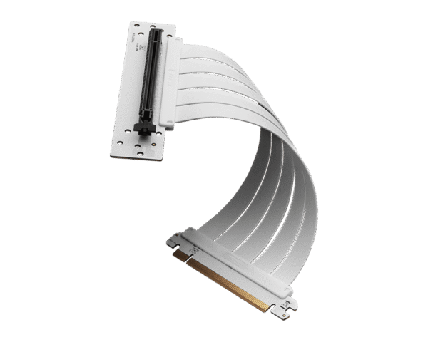 MSI PCI-E 4.0 X16 Riser Cable 180mm Vertical GPU Mount High Speed White - PCI-E 4.0 X16 RISER CABLE 180mm-White
