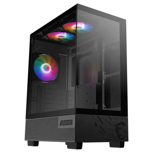 MSI PAG PANO M110A Micro ATX Panoramic Gaming Case 3x Auto RGB Fans Tempered Glass - PAG PANO M110A