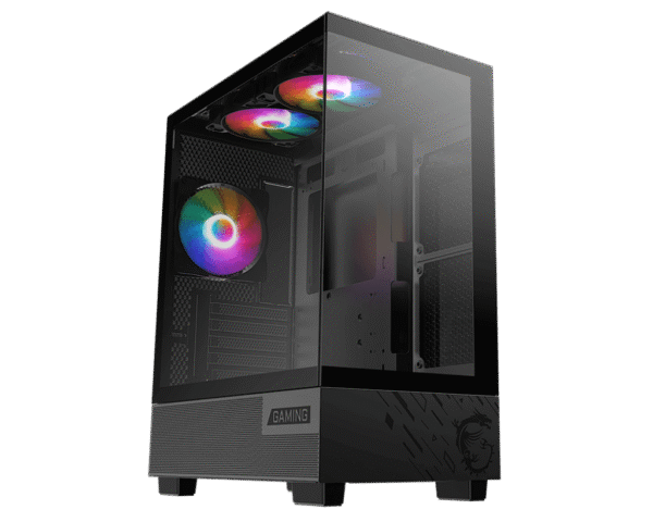 MSI PAG PANO M110A Micro ATX Panoramic Gaming Case 3x Auto RGB Fans Tempered Glass - PAG PANO M110A