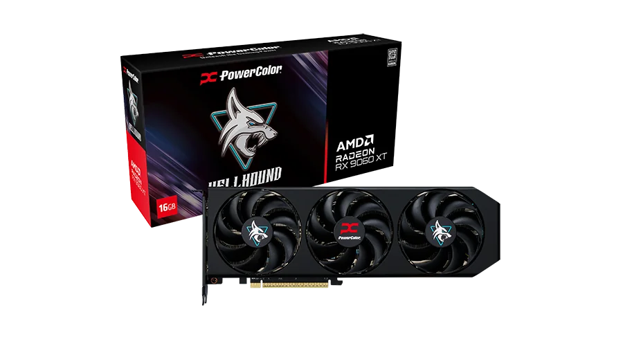 PowerColor Hellhound AMD Radeon RX 9060 XT 16GB GDDR6 - RDNA 4