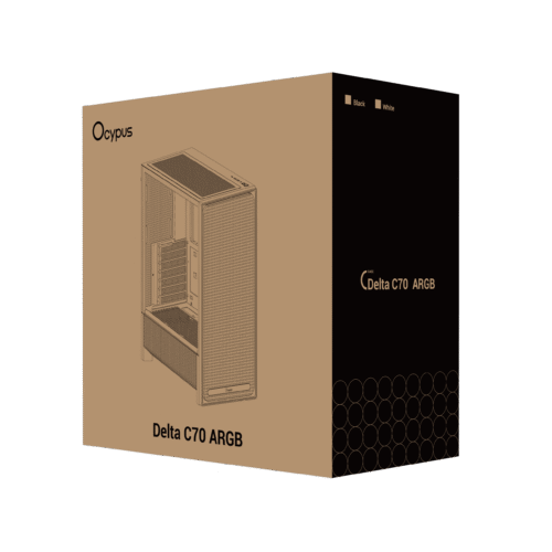 Ocypus Delta C70 WH ARGB White E-ATX Mid-Tower Gaming Case with 4 Fans - DELTA-C70-WHG400XX-GL