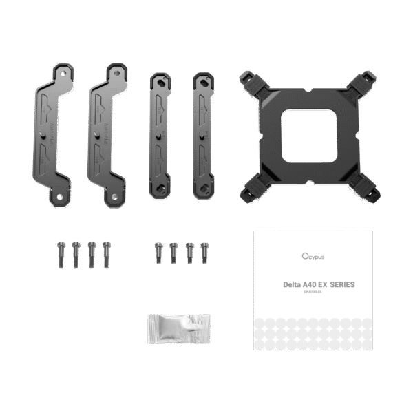 Ocypus Delta A40 EX WH Digital White Single Tower CPU Air Cooler with Temp Display 200W TDP - DELTA-A40-WH1NAWD00E-GL