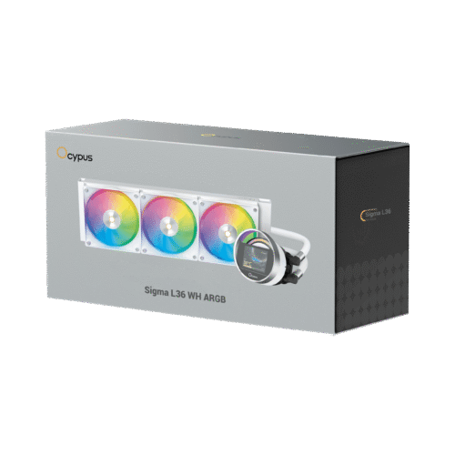 OCYPUS SIGMA L36 WH ARGB 360mm AIO Liquid Cooler 2.4 inch IPS Display - SIGMA-L36-WH3AAWWN00X-GL
