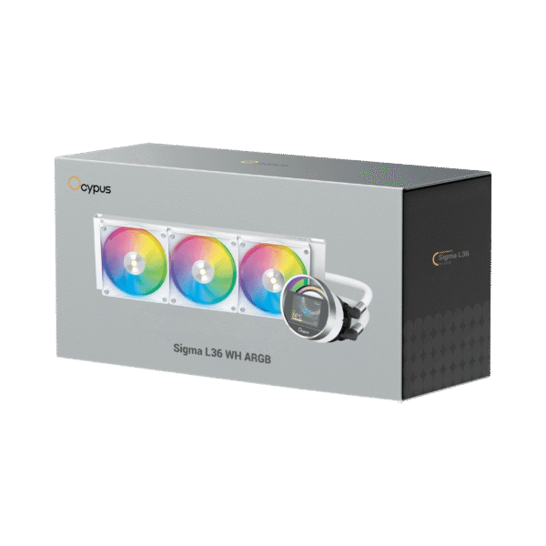 OCYPUS SIGMA L36 WH ARGB 360mm AIO Liquid Cooler 2.4 inch IPS Display - SIGMA-L36-WH3AAWWN00X-GL