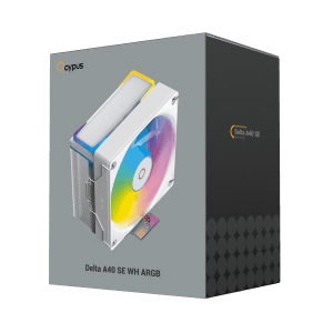 Ocypus Delta A40 SE WH ARGB White Single Tower CPU Air Cooler 190W TDP - DELTA-A40-WH1AAWN00S-GL