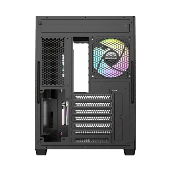 OCYPUS Iota C70 Curve ARGB Digital Mid-Tower ATX Case with Panoramic Curved Glass - IOTA-C70-BKD400CD-GL