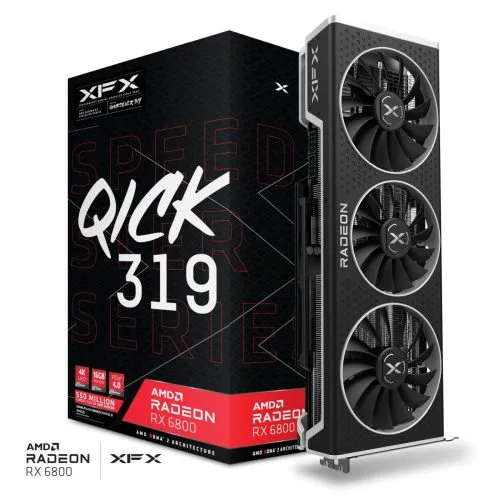 XFX Speedster MERC 319 AMD Radeon RX 6800 Black 16GB GDDR6 Graphics Card - RX-68XLALBD9