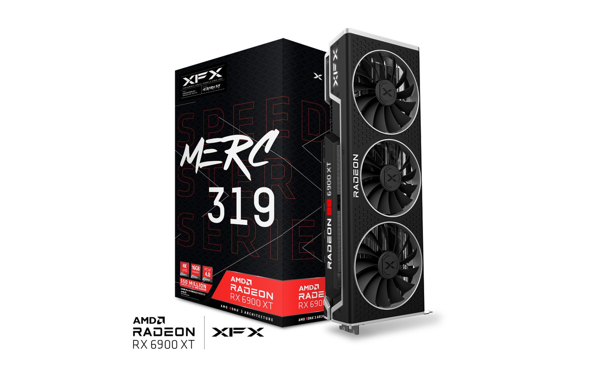 XFX Speedster MERC 319 AMD Radeon RX 6900 XT Black 16GB GDDR6 Graphics Card – RX-69XTACSD9
