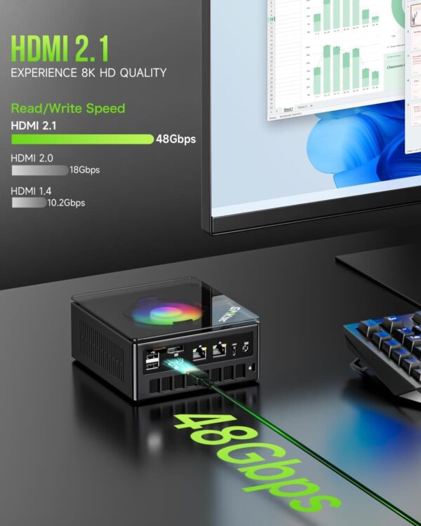 GMKtec Nucbox K11 Gaming Mini PC AMD Ryzen 9 8945HS 32GB DDR5 1TB SSD Windows 11 Pro - GMK-K11/8945HS/32/1TB/US