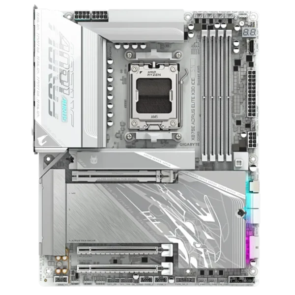 GIGABYTE X870E AORUS ELITE WIFI7 ICE AMD AM5 ATX Motherboard - GA-X870E-A-ELITE-X-ICE