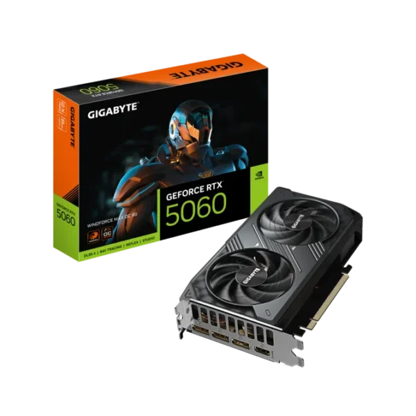 GIGABYTE GeForce RTX 5060 WINDFORCE MAX OC 8G GDDR7 Graphics Card - GV-N5060WF2MAX-8GD
