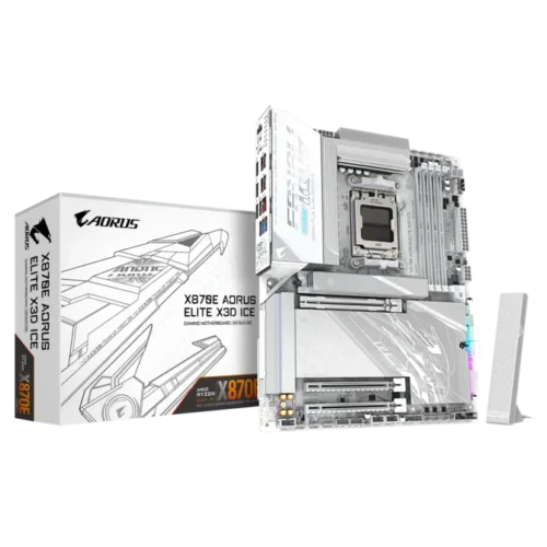GIGABYTE X870E AORUS ELITE WIFI7 ICE AMD AM5 ATX Motherboard - GA-X870E-A-ELITE-X-ICE