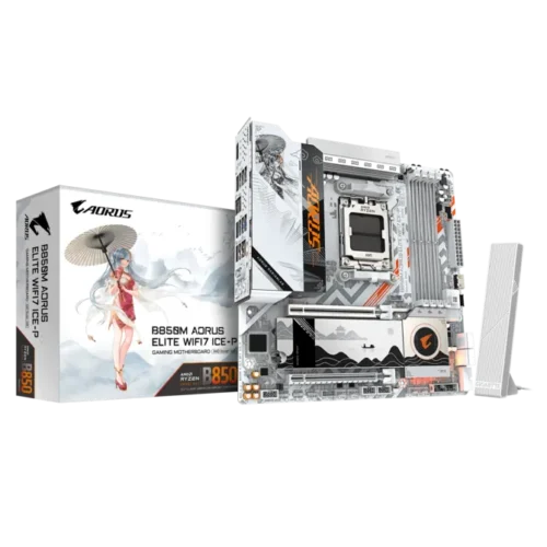 Gigabyte B850M AORUS ELITE WIFI7 ICE-P AMD AM5 Micro-ATX Motherboard - GA-B850M-A-ELT-WF7-ICE-P
