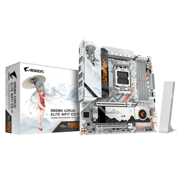 Gigabyte B850M AORUS ELITE WIFI7 ICE-P AMD AM5 Micro-ATX Motherboard - GA-B850M-A-ELT-WF7-ICE-P