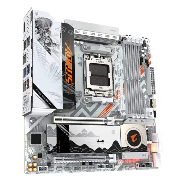 Gigabyte B850M AORUS ELITE WIFI7 ICE-P AMD AM5 Micro-ATX Motherboard - GA-B850M-A-ELT-WF7-ICE-P