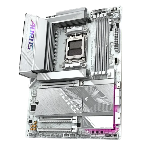 670 (2) Gigabyte X870E AORUS ELITE WIFI7 ICE AMD AM5 ATX Motherboard - GA-X870E-A-ELITE-X-ICE