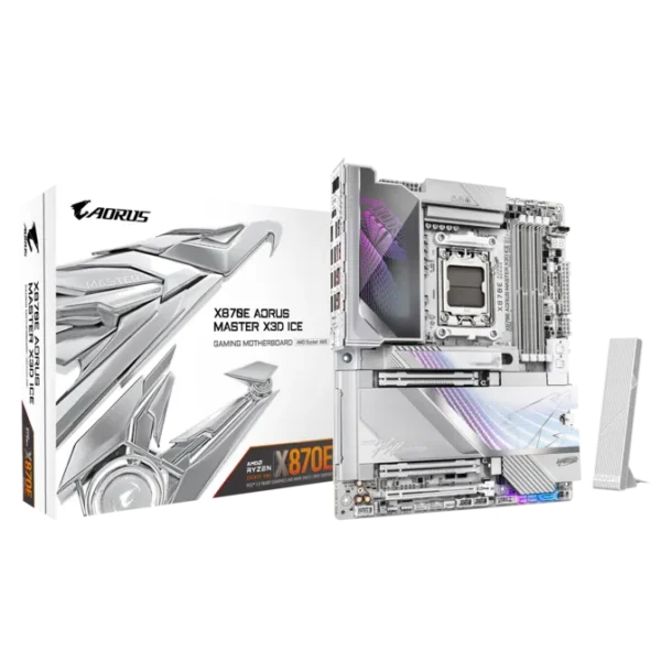 Gigabyte X870E AORUS MASTER X3D ICE AMD Ryzen AM5 ATX Motherboard - GA-X870E-A-MASTER-X-ICE