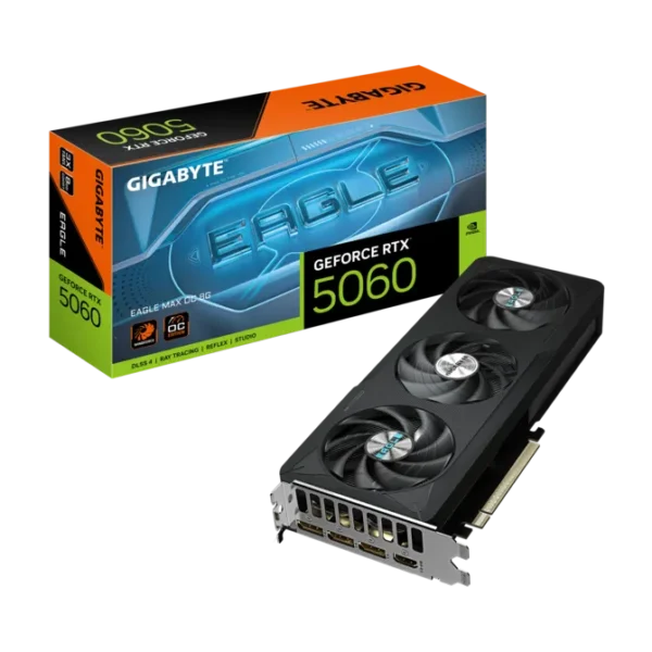 GIGABYTE GeForce RTX 5060 EAGLE MAX OC 8G GDDR7 Graphics Card - GV-N5060EAGLEMAX-OC-8GD