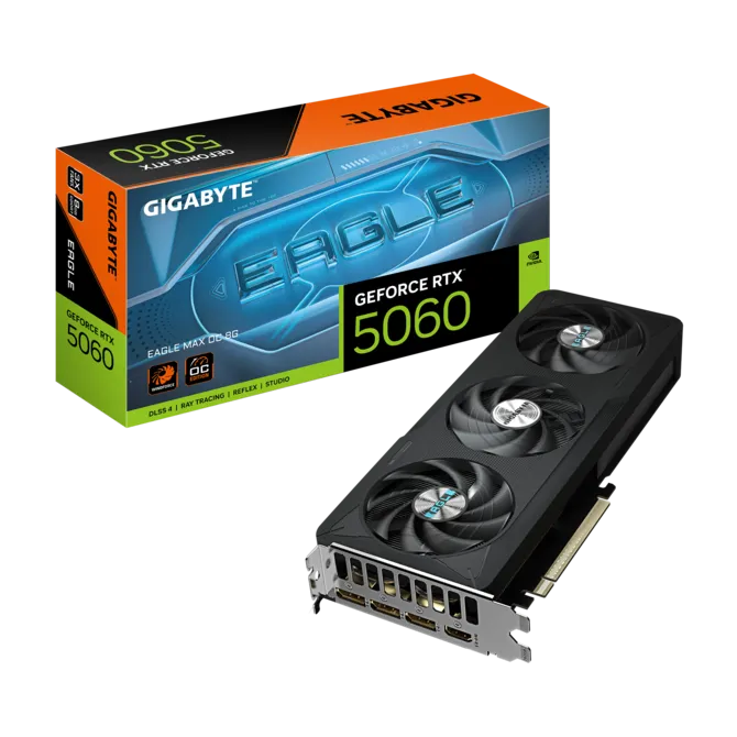 GIGABYTE GeForce RTX 5060 EAGLE MAX OC 8G GDDR7 Graphics Card – GV-N5060EAGLEMAX-OC-8GD