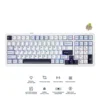 Aula F99 Wireless Mechanical Keyboard - Purple - Gray Wood Switch - 8000mAh - Aula F99 Purple