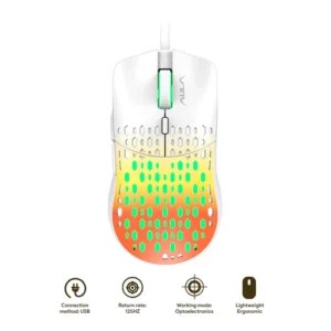 Aula S11 PRO Wired Gaming Mouse - 3600 DPI - 6 Programmable Keys - RGB - Aula S11 PRO Orange