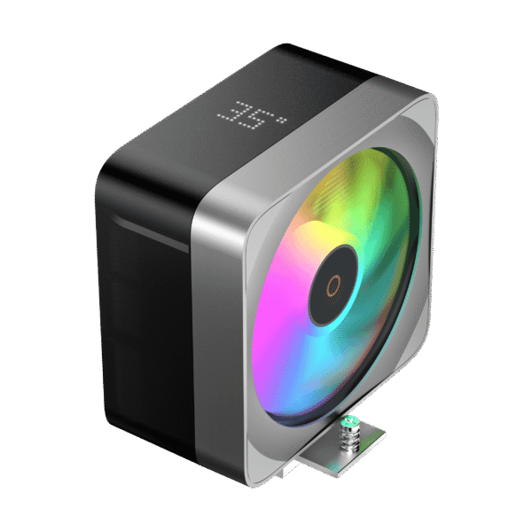 Ocypus Delta A40 EX BK Digital Single Tower CPU Air Cooler with Temp Display 200W TDP - DELTA-A40-BK1NAWD00E-GL