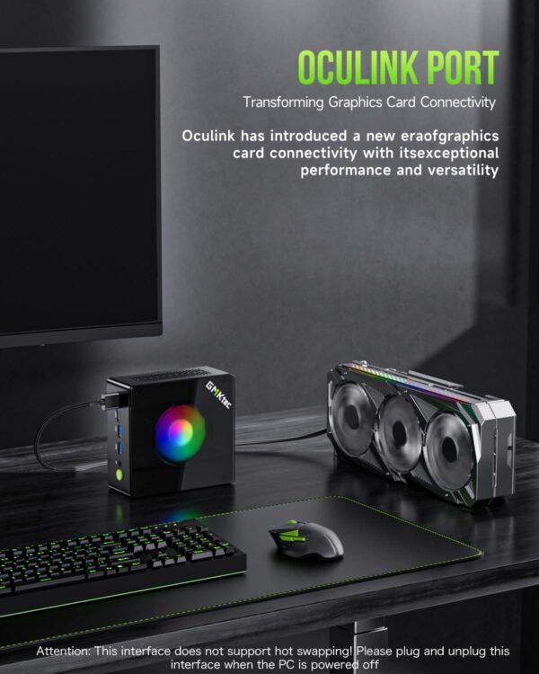GMKtec Nucbox K11 Gaming Mini PC AMD Ryzen 9 8945HS 32GB DDR5 1TB SSD Windows 11 Pro - GMK-K11/8945HS/32/1TB/US