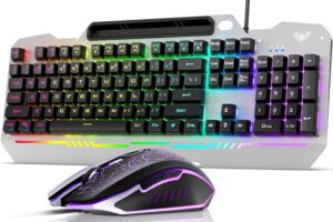 71cd3Qs3fEL._AC_SL1500_ Aula Wired Gaming Keyboard and Mouse Combo - Metal Panel - RGB Backlight - 7200 DPI - Aula T102