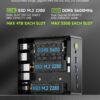 GMKtec Nucbox K11 Gaming Mini PC AMD Ryzen 9 8945HS 32GB DDR5 1TB SSD Windows 11 Pro - GMK-K11/8945HS/32/1TB/US
