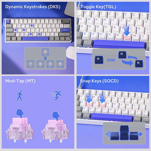 71yKhFUpBLL._AC_SL1500_500x Aula WIN 60 Magnetic Switch Gaming Keyboard 60% Layout Wired 8000Hz RGB White Blue Gray - Aula WIN 60 White Blue Gray