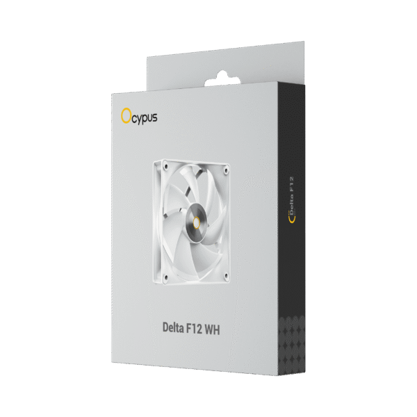 OCYPUS Delta F12 WH 120mm PWM High-Performance Case Fan - Hydraulic Bearing - DELTA-F12-WH1NM00X-GL