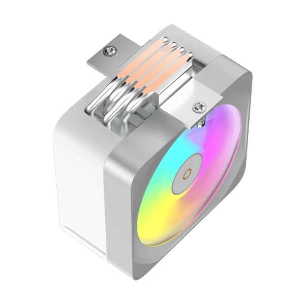 Ocypus Delta A40 EX WH Digital White Single Tower CPU Air Cooler with Temp Display 200W TDP - DELTA-A40-WH1NAWD00E-GL