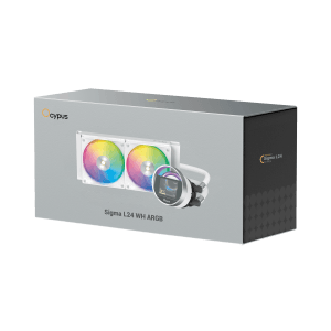 OCYPUS SIGMA L24 WH ARGB 240mm Liquid Cooler 2.4 inch IPS Display - SIGMA-L24-WH2AAWWN00X-GL