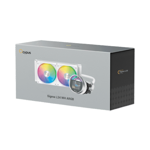 OCYPUS SIGMA L24 WH ARGB 240mm Liquid Cooler 2.4 inch IPS Display - SIGMA-L24-WH2AAWWN00X-GL