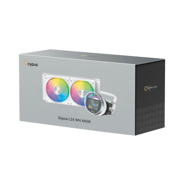 OCYPUS SIGMA L24 WH ARGB 240mm Liquid Cooler 2.4 inch IPS Display - SIGMA-L24-WH2AAWWN00X-GL
