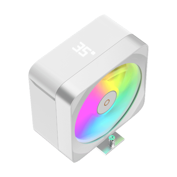 Ocypus Delta A40 EX WH Digital White Single Tower CPU Air Cooler with Temp Display 200W TDP - DELTA-A40-WH1NAWD00E-GL