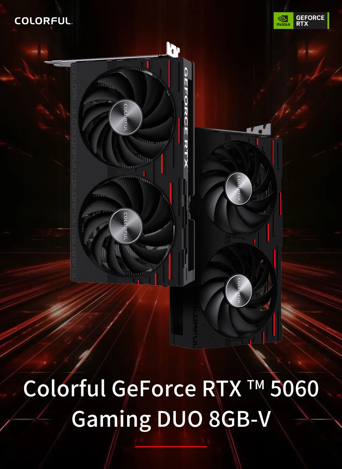Colorful GeForce RTX 5060 Gaming DUO 8GB GDDR7 - Compact Dual Fan - DLSS 4 - COLORFUL GEFORCE RTX5060 GAMING DUO 8GB-V