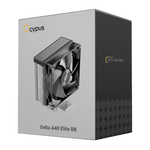 OCYPUS Delta A40 Elite BK Single Fan CPU Air Cooler - 220W TDP - 4 Heat Pipes - DELTA-A40-BK1NNWN00E-GL
