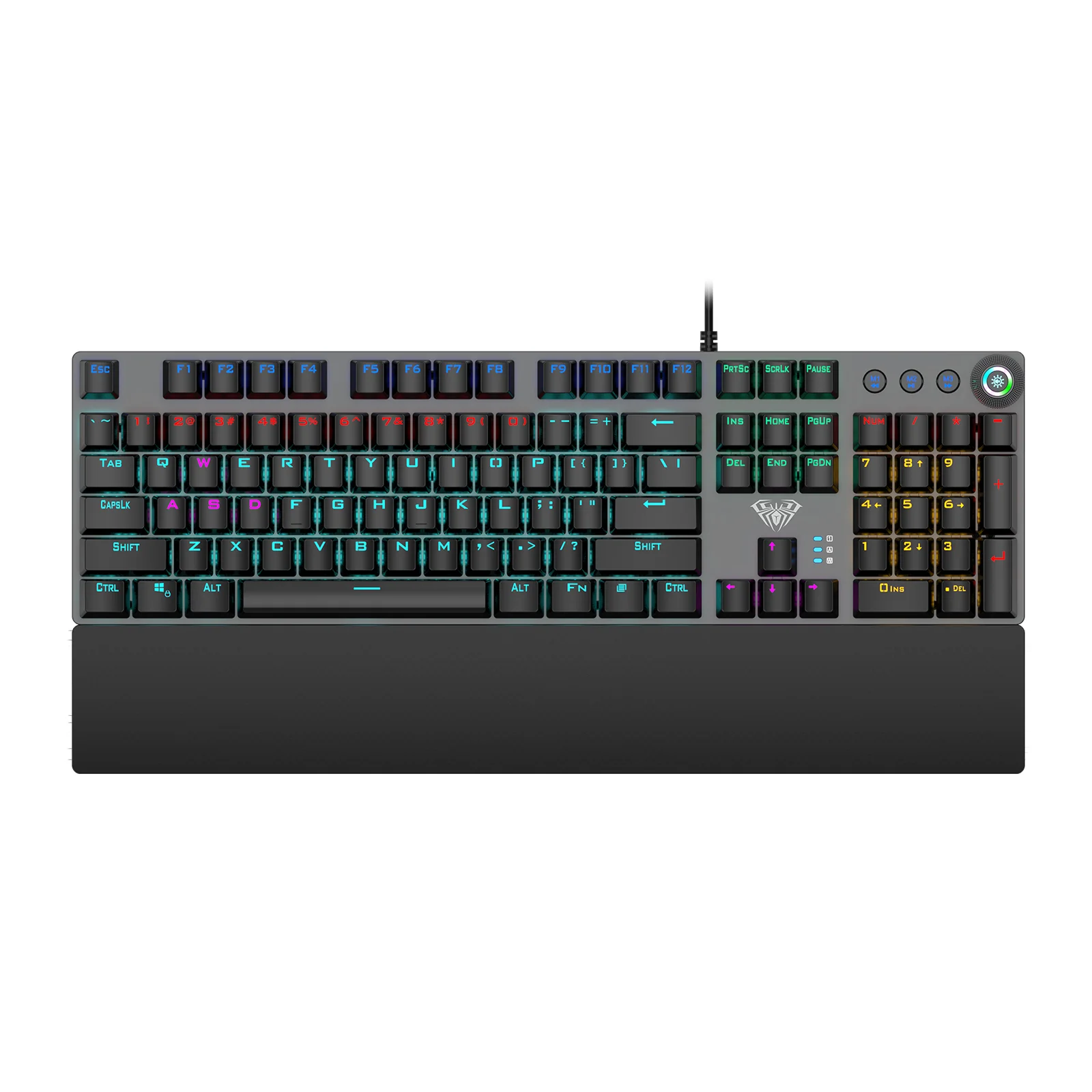 Aula F2058 Wired Mechanical Gaming Keyboard Full Size Magnetic Wrist Rest Blue Switch RGB – Aula F2058