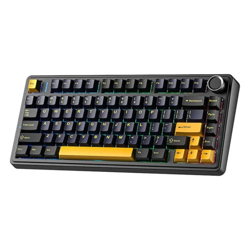 Aula F75 Counter Series 75% Gasket Mechanical Keyboard Tri-Mode RGB Star Vector Switch - Aula F75 Black Contour