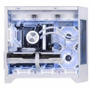 Crux | Spectra White Edition Gaming PC - Ryzen 7 7800X3D, Radeon RX 9060 XT 16GB, 32GB DDR5 7200MHz - Custom Desktop for 1440p Gaming, Streaming & Content Creation