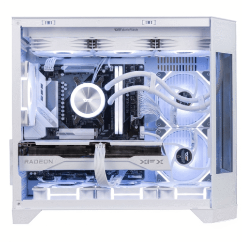 Crux | Spectra White Edition Gaming PC - Ryzen 7 7800X3D, Radeon RX 9060 XT 16GB, 32GB DDR5 7200MHz - Custom Desktop for 1440p Gaming, Streaming & Content Creation