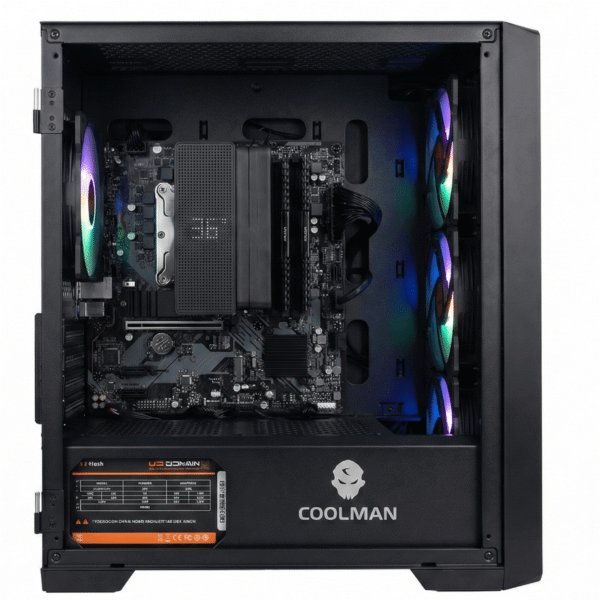 Deltaon | Intel Core i5-12400 High-Performance Office & Multitasking PC - 32GB DDR4, 1TB Gen4 NVMe, WiFi 6E - Upgrade Ready