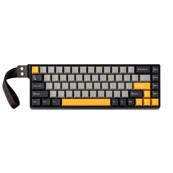 Aula WIN 68 Wired Magnetic Switch Gaming Keyboard 8000Hz Polling Rate Gray Yellow Black - Aula WIN 68 Gray Yellow Black