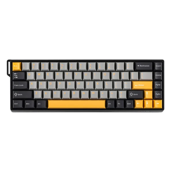 Aula WIN 68 Wired Magnetic Switch Gaming Keyboard 8000Hz Polling Rate Gray Yellow Black - Aula WIN 68 Gray Yellow Black