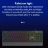 Aula T201 Wired Gaming Keyboard and Mouse Combo Rainbow Backlight 4800 DPI Palm Rest - Aula T201