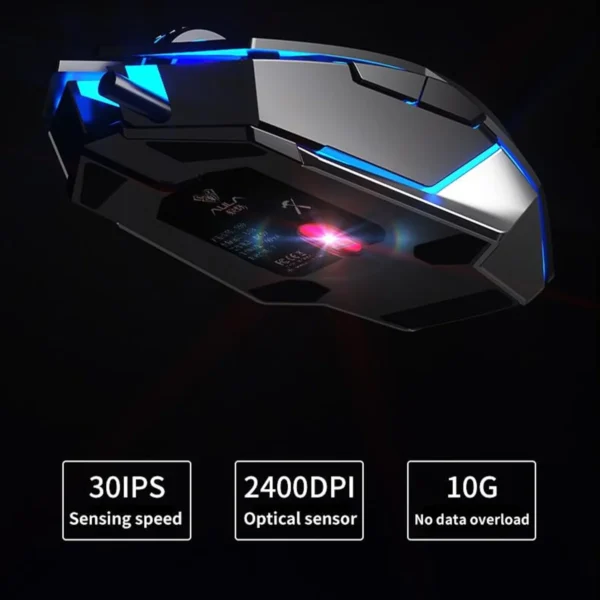 Aula T201 Wired Gaming Keyboard and Mouse Combo Rainbow Backlight 4800 DPI Palm Rest - Aula T201