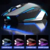 Aula T201 Wired Gaming Keyboard and Mouse Combo Rainbow Backlight 4800 DPI Palm Rest - Aula T201