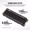 CORSAIR MP600 PRO LPX 2TB PCIe Gen4 x4 NVMe M.2 SSD with Heatsink PS5 Compatible - CS-CSSD-F2000GBMP600PLP